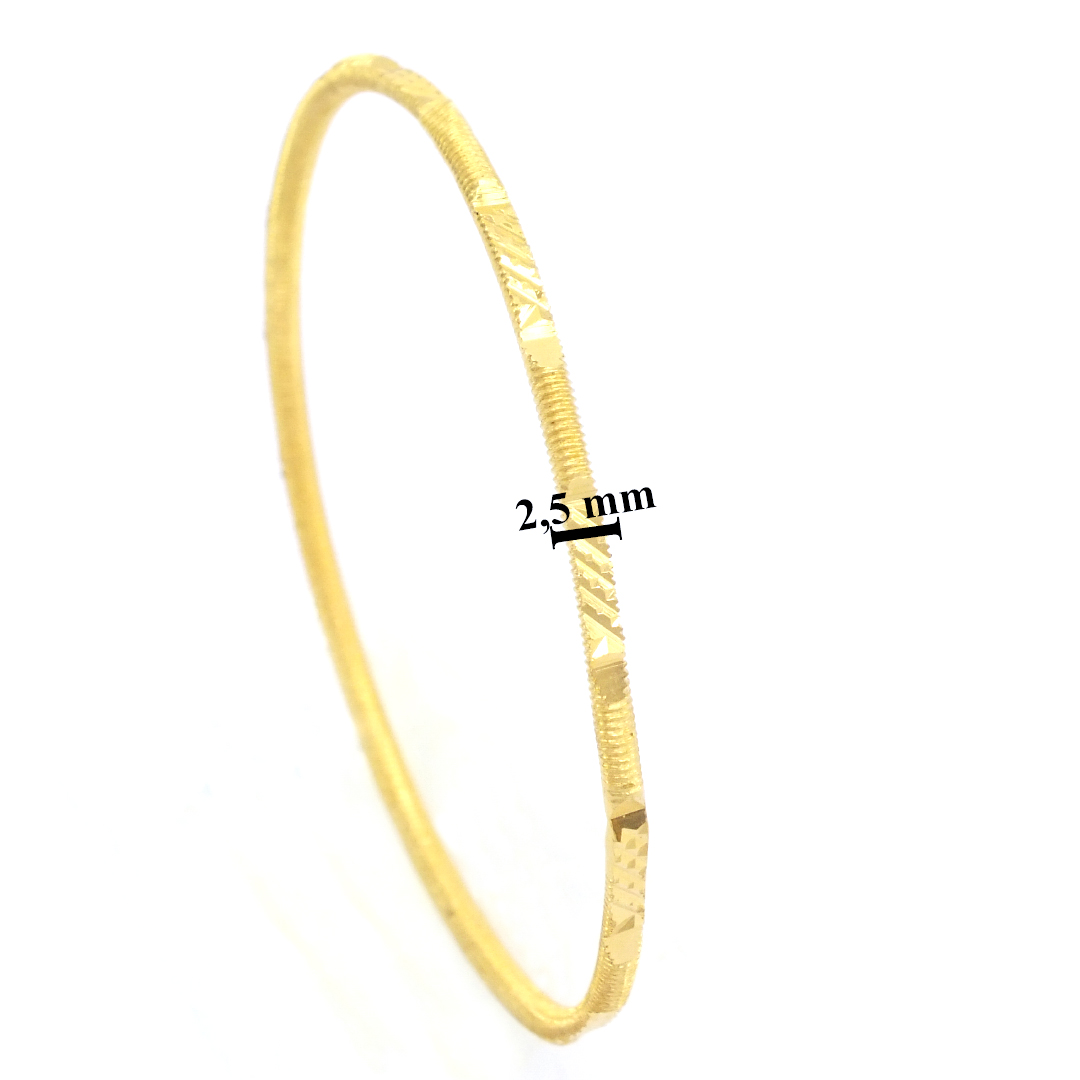 İmitasyon Ajda Bilezik Desenli Model 6 Adet 2.5 mm - BSET-123